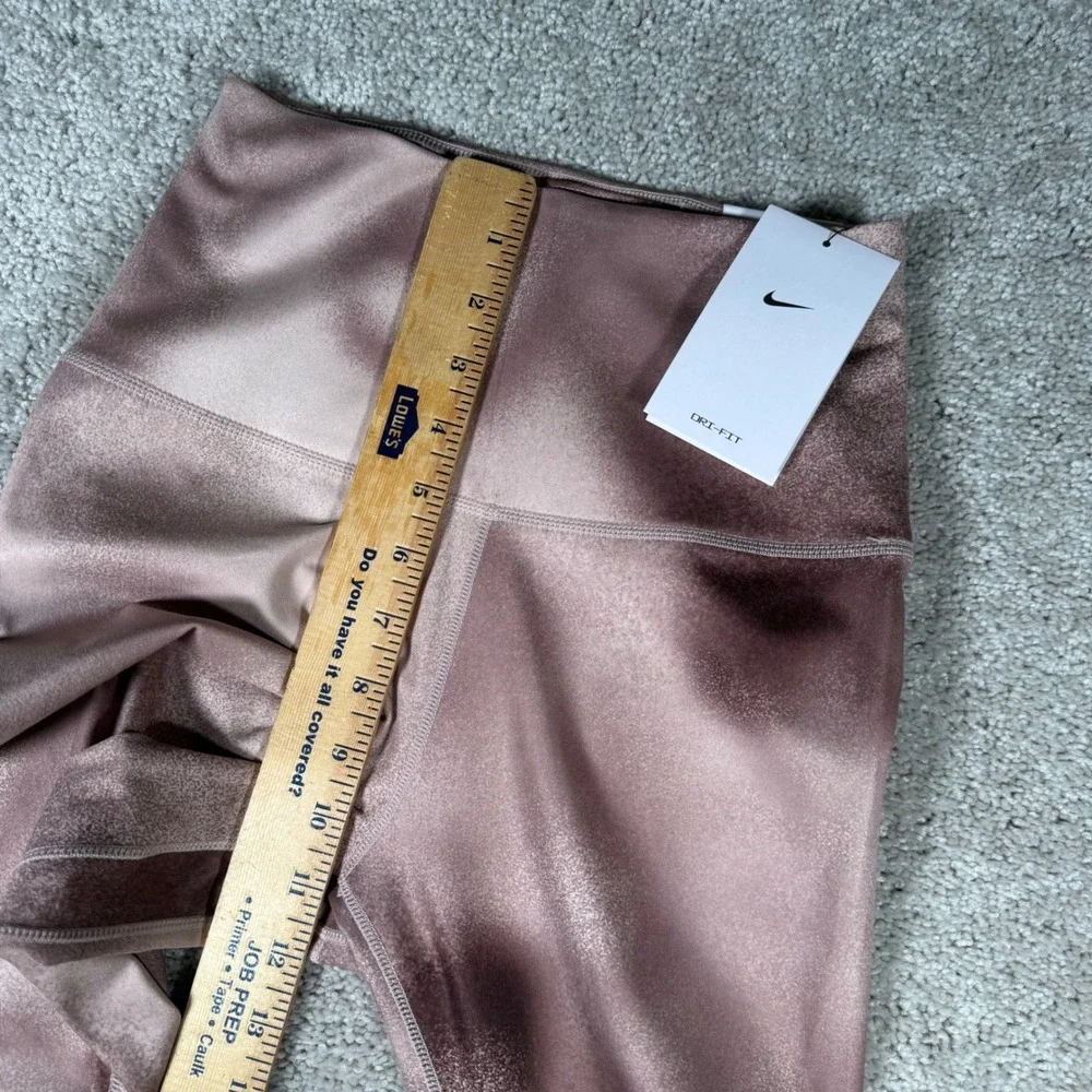 NWT Nike‎ One Women's XS High Rise Full Length Dri-Fit Leggings Mauve Ombre